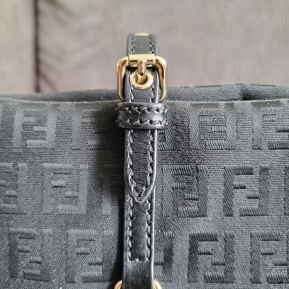 * SOLD on Marketplace* - Fendi Black Zucchino Small Tote Bag - Picture 13 of 17